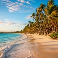 Turquoise water and white sand at a Caribbean beach resort
